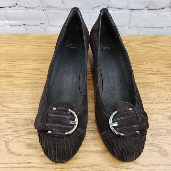 Stuart Weitzman Shoes - Suede Wedges w Buckles by Stuart Weitzman Size 11